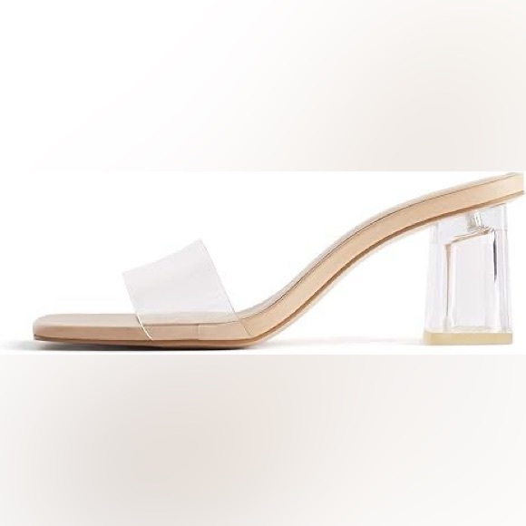 Zara VINYL MULES WITH METHACRYLATE ACRYLIC HEEL Size 9 / 40 - Picture 10 of 10